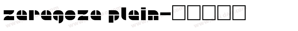 Zaragoza Plain字体转换